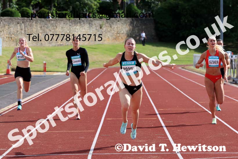 Womens Heptathlon 200 metres, 2024 EAP International Combined events, Hewcham, Northumberland.  Photo: David T. Hewitson/Sports for All Pics